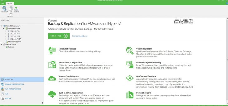 Архивация VMWare с помощью VeeamFree